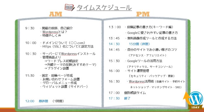 タイムスケジュール